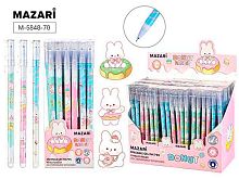Ручка гелевая "Пиши-Стирай" MAZARI "Donut rabbit" M-5848-70 синяя,0,38мм,игольч.,цв.корп.,асс.