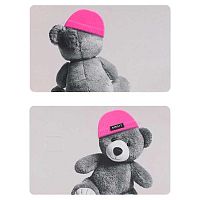 Наклейка на банковскую карту ФЕНИКС "Мишка в шапочке" 71702 ПВХ (2шт.)