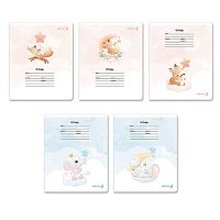 Тетрадь 12л. (линейка) SVETOCH "На облаках" Т177 (01437) блёстки