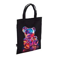 Сумка-шоппер EK "Jelly Bear" 63018 чёрная,40*32см,10L