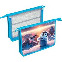 Папка д/тетрадей А4 deVENTE "Happy Pinguin" 8057554 с расш.8см,пластик,конрг.тисн.,фольга