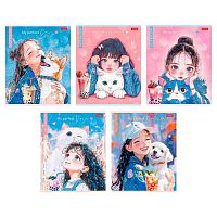 Тетрадь 48л. (клетка) ХАТ "Bubble tea" лам.,софт-тач,скругл.уг.,асс.