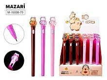 Ручка детск. шар. MAZARI "Капибара" M-15598-70 синяя,пулевидн.,0,7мм,с подсветкой,асс.