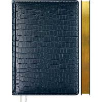 Ежедневник 2026г. А5 168л. deVENTE кож.зам. "Wild" 2232615 т.-синий,зол.срез,крем.бум.,подар./к