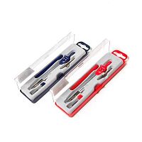 Готовальня ALINGAR (4предм.) AL4505 пласт. футляр, ев./подвес