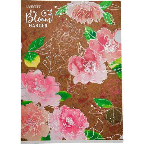 Папка-уголок А4 deVENTE "Bloom Garden" 3074203 крафт-имитация с рис.,180мкм