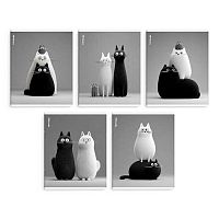 Тетрадь 48л. (клетка) ФЕНИКС "Чёрно-белые коты" 70930 выб.уф-лак,мел.карт.,асс.