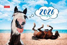 Календарь-домик настол. 2026г. ХАТ Стандарт "Год прикольной лошади" 33381 спираль,10,5*16см,мел.115г