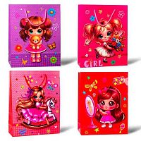 Пакет подар. бум. ПГС "Для девочек" 18*24см Р-10738-13 Акпб625