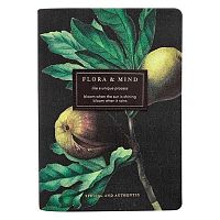 Ежедневник 2026г. А5 176л. INFOLIO кож.зам. "Flora" I1721/black интегр.обл.,чёрн.срез