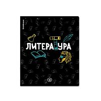 Тетрадь предм. 48л. EK "Inscription-Литература" 60659 твин-лак (линейка)