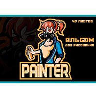 Альбом для рис.40л. ЭКСМО "Painter" А402343 скрепка,глянц.лам.,неон.пантон