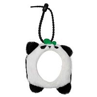 Брелок КОКОС "Панда с зеркалом" 7см 251527 (мягкая игрушка) плюш,чёрно-белый