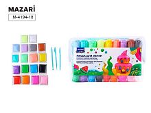 Суперлёгкий пластилин (масса д/лепки) MAZARI 18цв., 13гр. M-4194-18 +стеки 3шт,ОПП-уп.