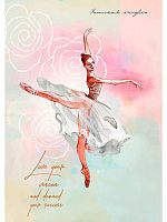 Записная книжка А6  64л. Проф-Пресс "Грациозная балерина-1" 64-6832 тв.цв.мел.обл.,глянц.лам.