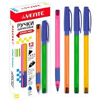 Ручка масл. шар. deVENTE "Triolino Neon" 5073845 ультрагладкое письмо,каучук.держат.,0,7мм,синяя