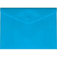 Папка-конверт на кнопке А4 ATTOMEX 3071051 непрозр.синяя,150мкм