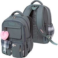 Рюкзак подростковый deVENTE "ME. Gray" 7032630 серый,42*31*20см,брелок-мех