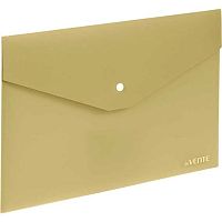 Папка-конверт на кнопке А5 deVENTE "sigNATURE" 3072513 оливковая,пластик.,350мкм,фактура"ткань"