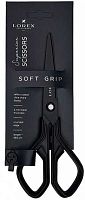Ножницы 18,5см LOREX "Soft-Grip Superior" LXSCSG185-SP чёрные,эргоном.,ручки пласт.с резин.вставк.