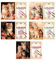 Альбом для рис.24л. ХАТ "На мягких лапках" ЕСО на скобе