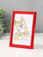 Фоторамка пластик 10*15см Радуга красный с ножкой,ширина багета-12мм