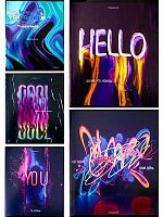 Тетрадь 96л. (клетка) Проф-Пресс "Надписи в неоне" 96-8440 твин-лак,хол.тисн.,асс.