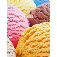 Тетрадь на кольцах 120л. (клетка) ЭКСМО "Ice cream" ПБ1204986 мел.карт.,soft touch,съемн.блок