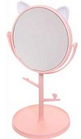 Зеркало настол. "High Tech - Cat" 465-052 односторон.,розовый,d-15,5см,высота 30,5см