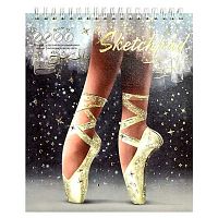 Альбом д/рис.30л. 168*195мм ФЕНИКС спираль "Блестящие пуанты" 67721 блок-рис.бум,160г/м2 (скетчпад)