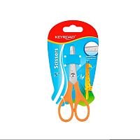 Ножницы 12см KEYROAD KR973522 закругл.лезвия,симметр.кольца,асс.