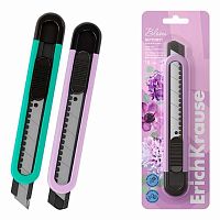 Нож канцелярский 18мм EK "Butterfly Pastel Bloom" 61950 авт.фиксация лезвия,блист.,асс.