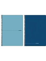 Тетрадь 96л. (клетка) А4 Проф-Пресс спираль "В синих тонах" Т96-9184 тисн.лён