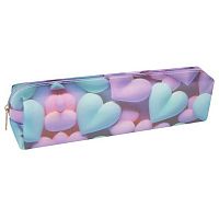 Пенал силикон КОКОС 200*50*40 "Pastel" 250394 прямоуг.,1отд.