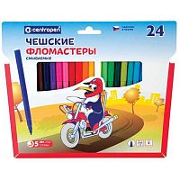 Фломастеры 24цв. CENTROPEN 7790/24P "Пингвин" к/к