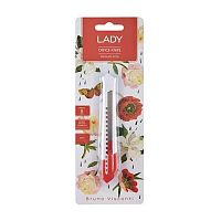 Нож канцелярский  9мм BV "Ladycut" 2-248/01 пласт.корп.