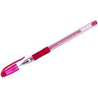Ручка гелевая Crown "Hi-Jell Needle Grip" HJR-500RNB красная,0,7мм,грип,игольч.стержень