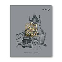 Тетрадь предм. 48л. СВЕТОЧ пластик.обл. "Архивариус-Английский язык" Т290 (01872) тисн.фольг.(клетк