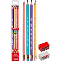 Карандаш ч/гр. пластик. deVENTE "Триолино" 5030426 (12шт) HB,трёхгр.корп.+ластик+точилка