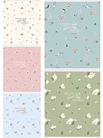 Тетрадь 48л. (клетка) Проф-Пресс Profit "Цветочный паттерн-16" 48-9054 цв.мел.обл.