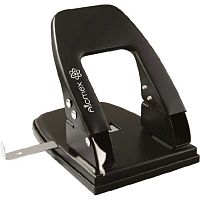 Дырокол  30л. ATTOMEX 4020502 металл. с линейкой, черный, к/к