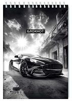 Блокнот А5  80л. АППЛИКА спираль "Авто на черном" С4170-34