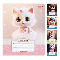Тетрадь 12л. (клетка) ХАТ "Мы-котики!" скругл.углы,асс.