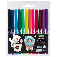 Фломастеры 12цв. ХАТ "Кофейные коты" 091082 ECO,блистер,е/подвес