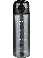 Бутылка д/воды 780мл Миленд "Свежесть" УД-9374 пластик.с крышкой-защёлкой,чёрная