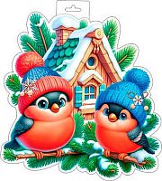 0.0-35-5047 Плакат "Снегири" фигурн. (МО)