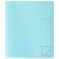 Тетрадь 12л. (кос.лин.) ХАТ пластик.обл. "Бирюзовая"