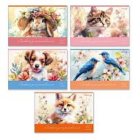 Альбом для рис.40л. SVETOCH "Пушистые и пернатые" А258 (01711) на скобе