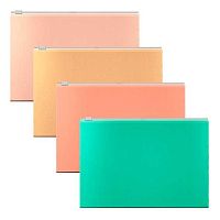 Папка на молнии B5 (210*290мм) EK "Matt Powder" 55010 zip-пакет,непрозр.,асс.