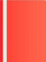 Скоросшиватель пластиковый А4 SILWERHOF 2063049 прозр.верх.лист,красный пластик